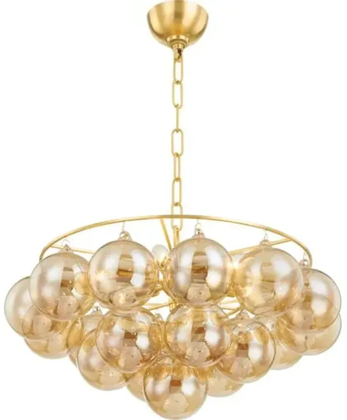 Mimi 6-Light Bubble Chandelier - Champagne/Aged Brass - Megan Molten for Mitzi - Gold