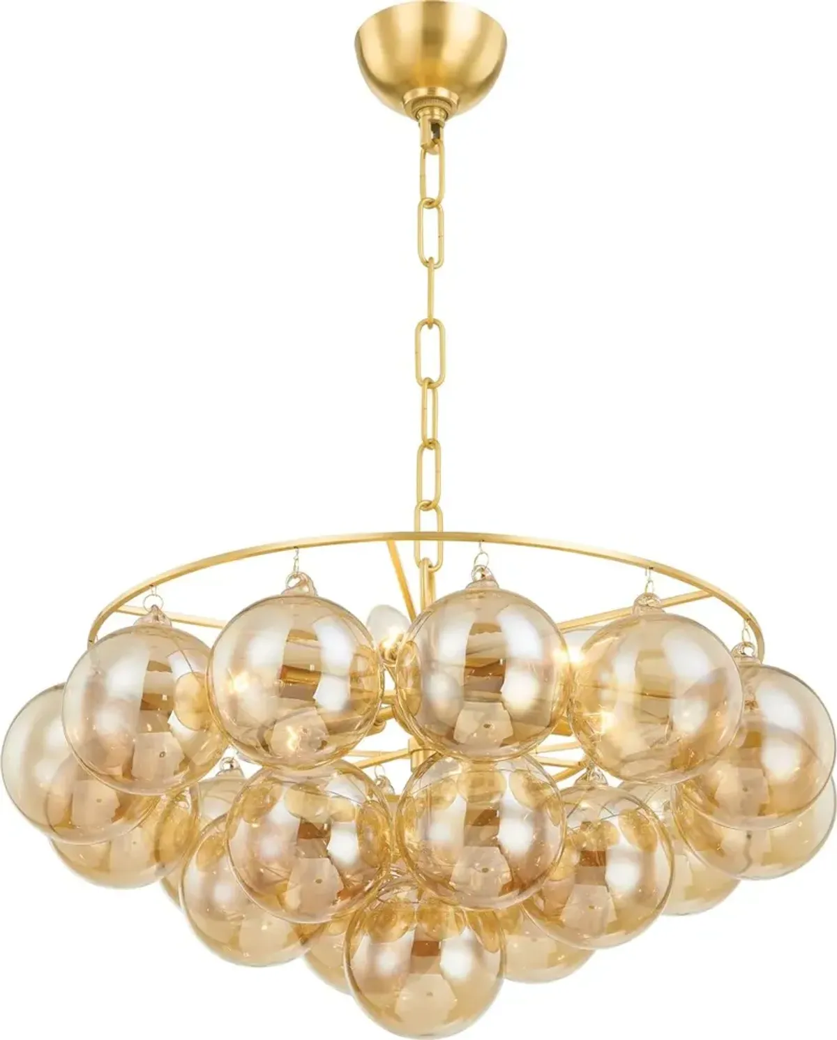Mimi 6-Light Bubble Chandelier - Champagne/Aged Brass - Megan Molten for Mitzi - Gold