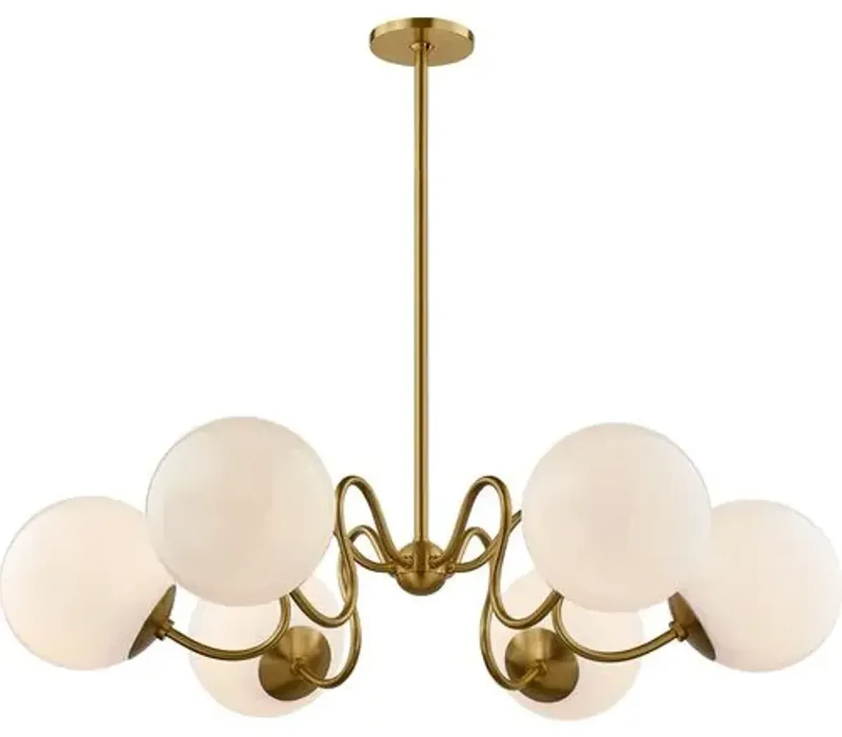 Havana 6-Light Chandelier - Aged Brass - Zio and Sons for Mitzi - Gold