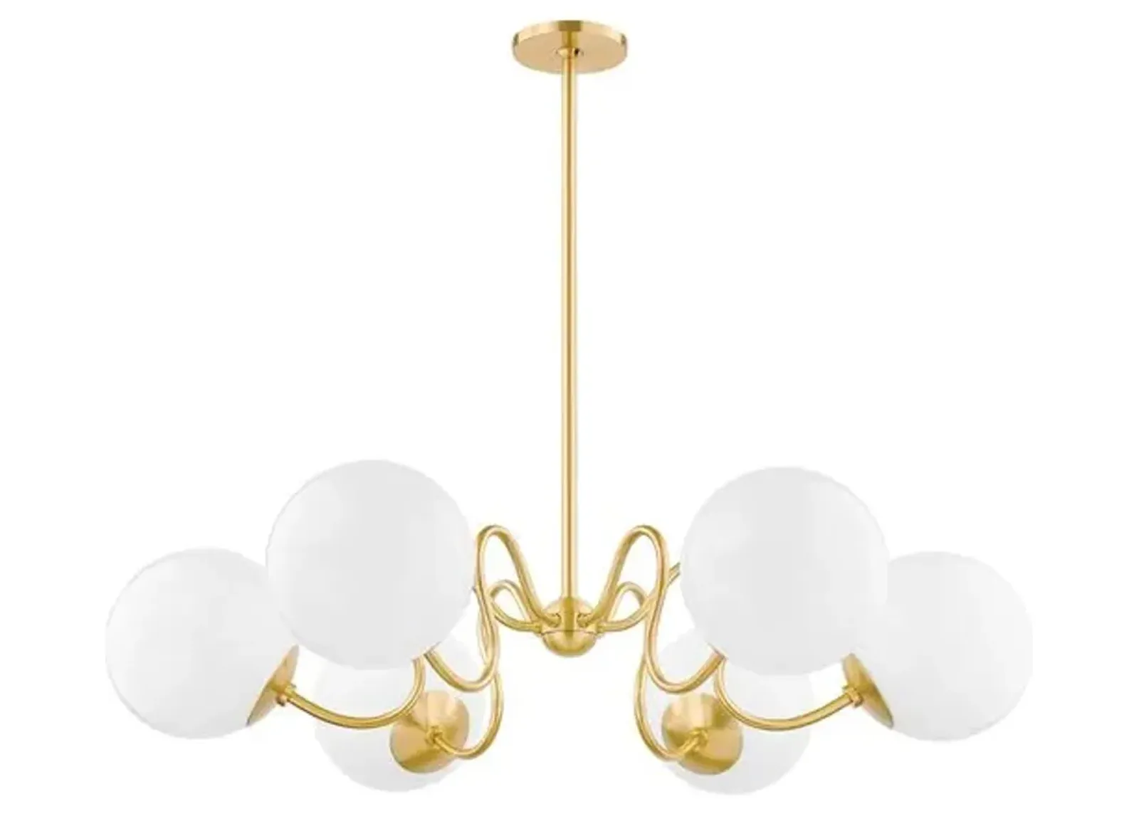 Havana 6-Light Chandelier - Aged Brass - Zio and Sons for Mitzi - Gold