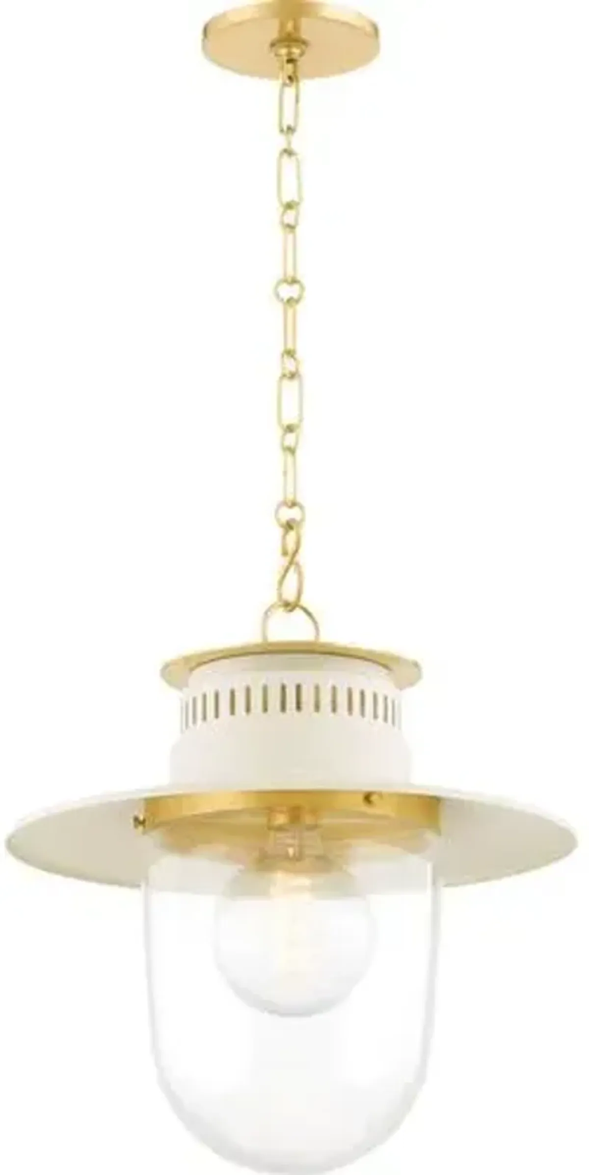 Nori Pendant - Aged Brass/Soft Cream - Zio and Sons for Mitzi - Ivory