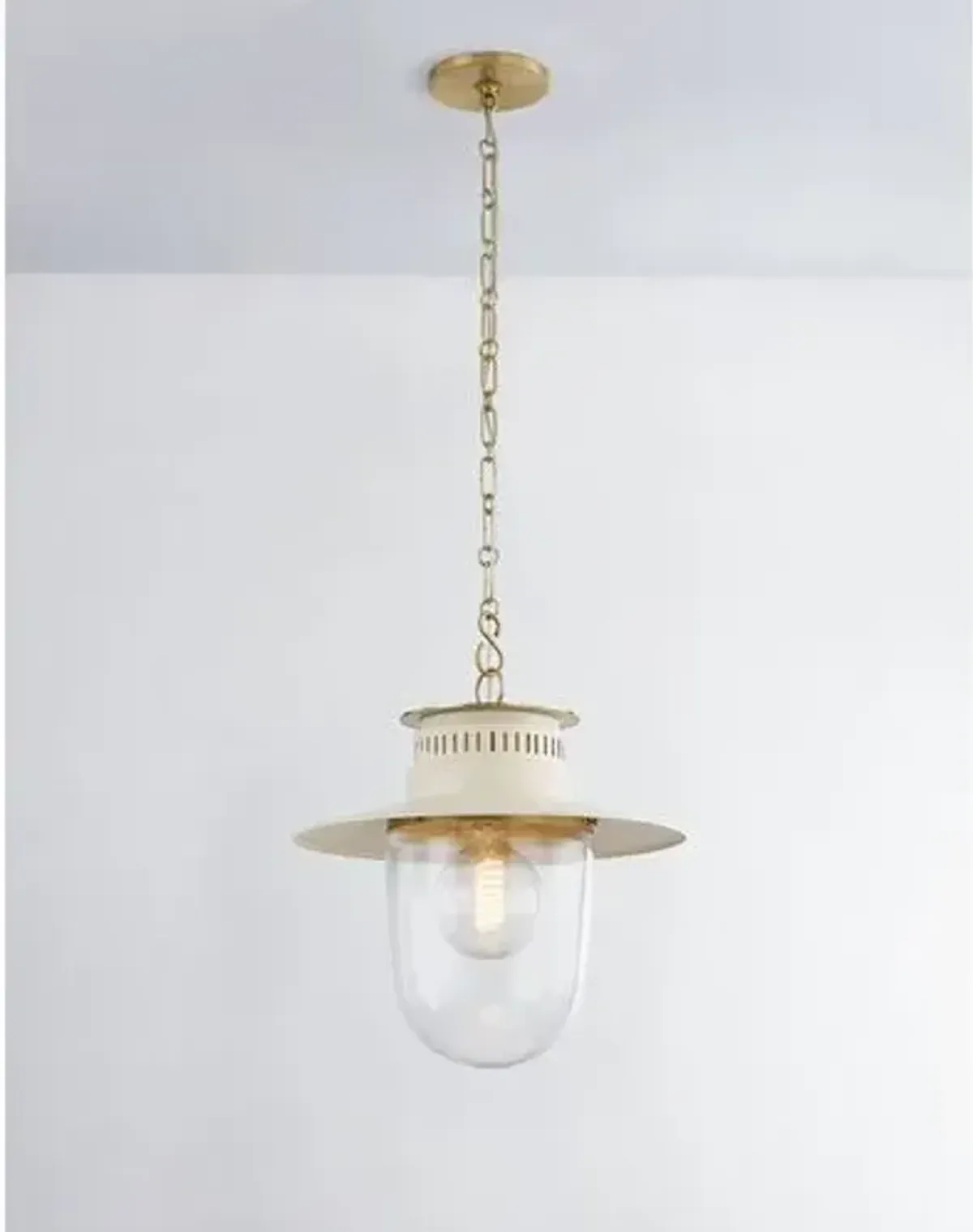 Nori Pendant - Aged Brass/Soft Cream - Zio and Sons for Mitzi - Ivory