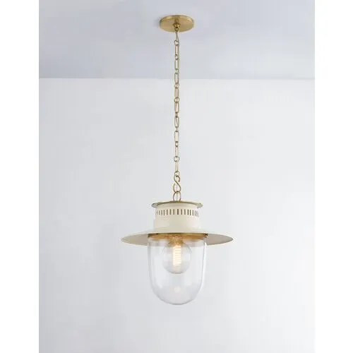 Nori Pendant - Aged Brass/Soft Cream - Zio and Sons for Mitzi - Ivory