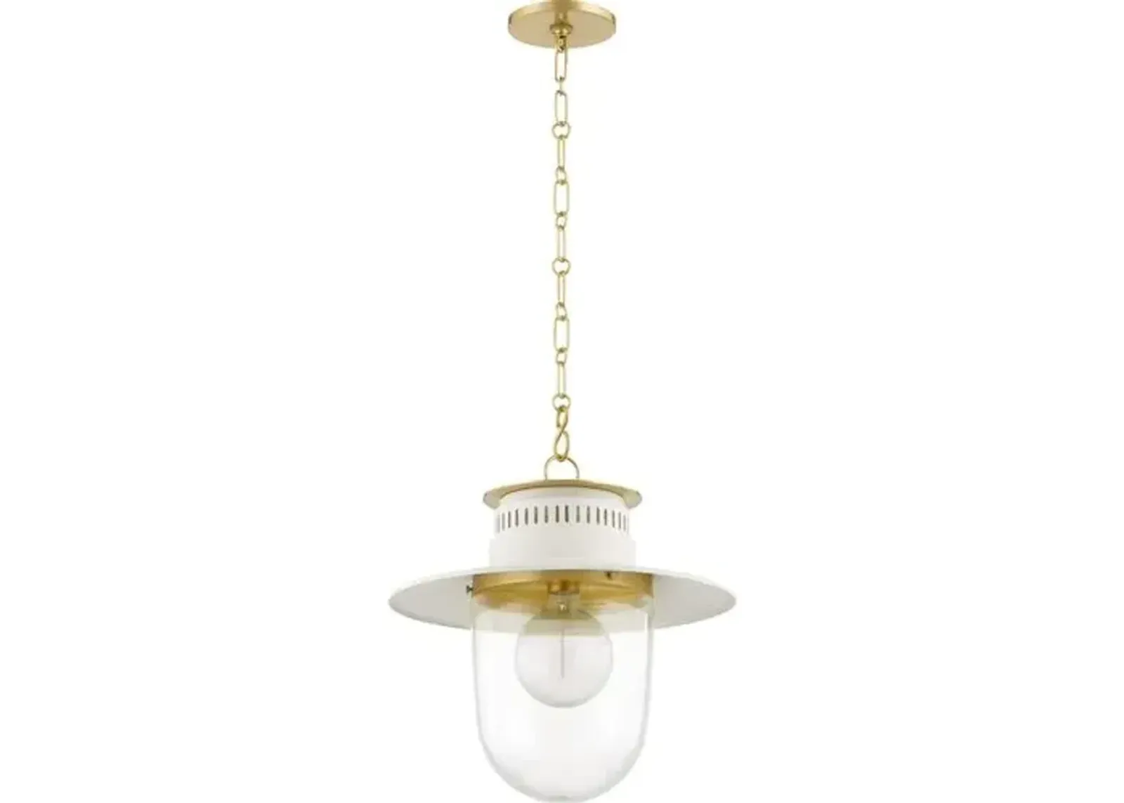 Nori Pendant - Aged Brass/Soft Cream - Zio and Sons for Mitzi - Ivory