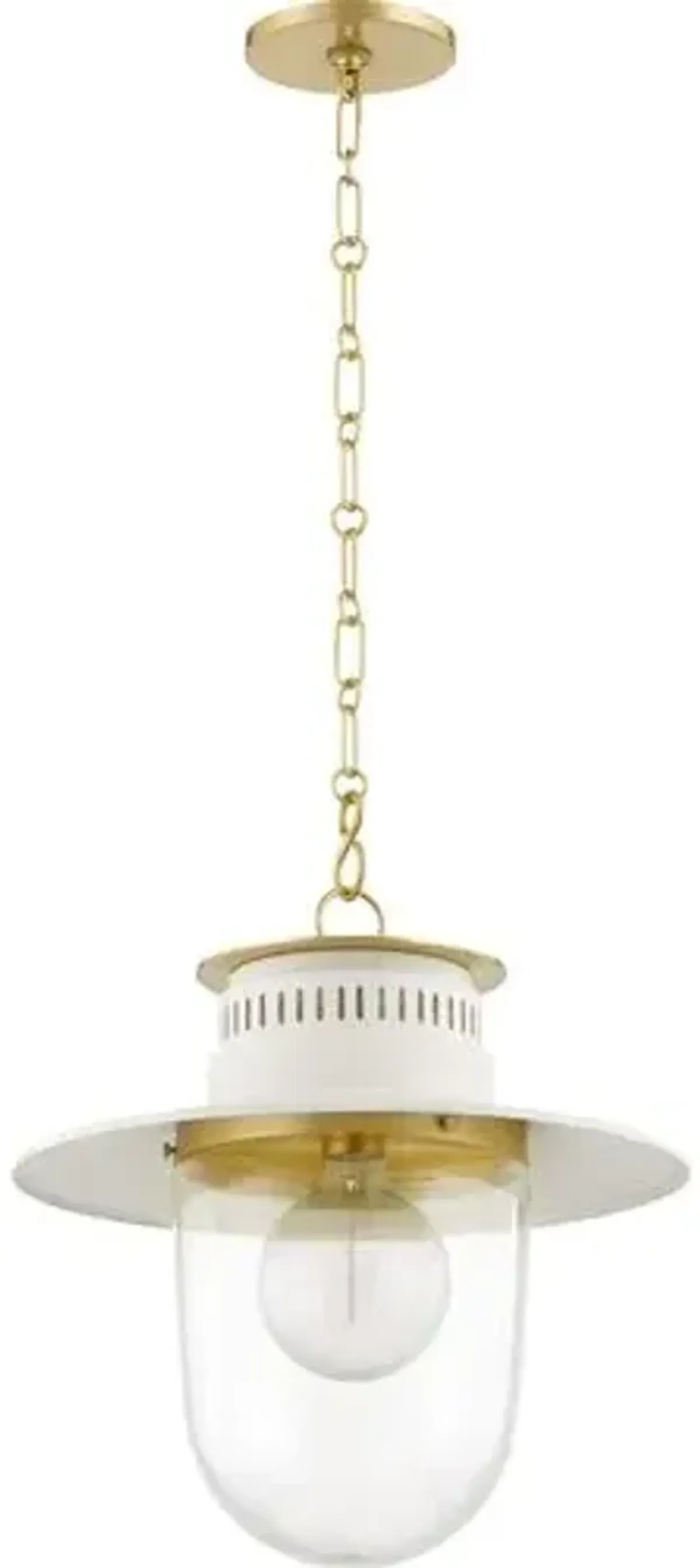 Nori Pendant - Aged Brass/Soft Cream - Zio and Sons for Mitzi - Ivory