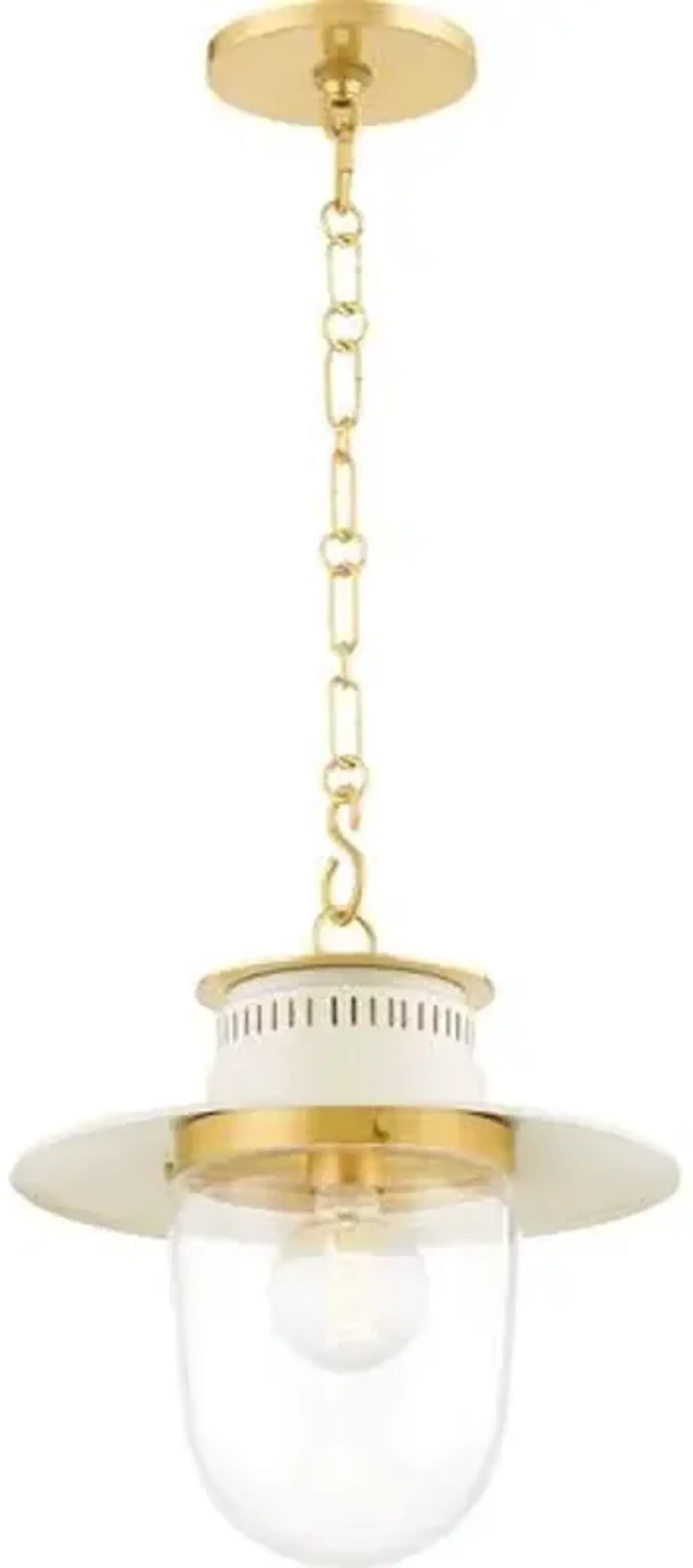 Nori Pendant - Aged Brass/Soft Cream - Zio and Sons for Mitzi - Ivory