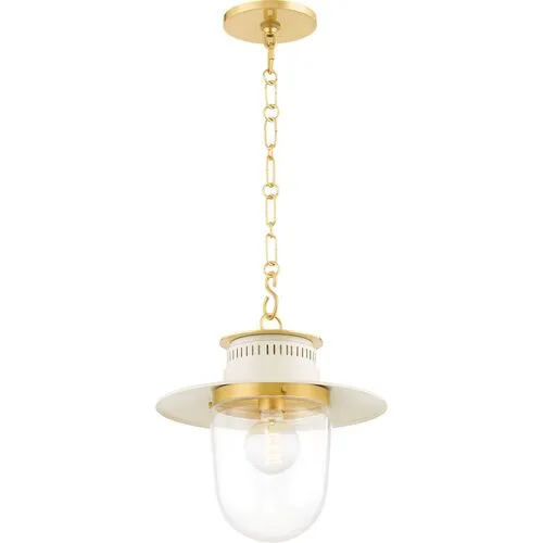 Nori Pendant - Aged Brass/Soft Cream - Zio and Sons for Mitzi - Ivory