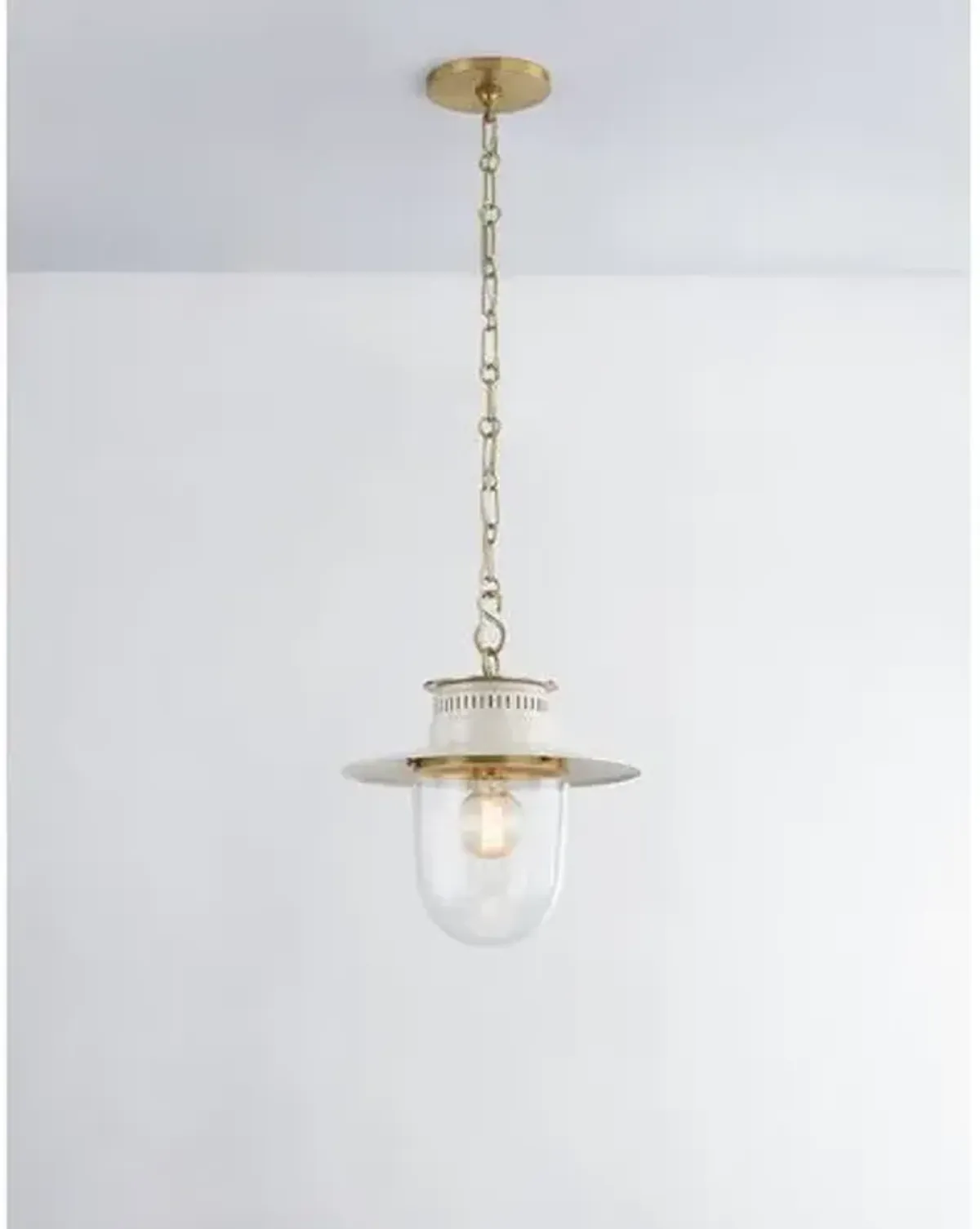 Nori Pendant - Aged Brass/Soft Cream - Zio and Sons for Mitzi - Ivory