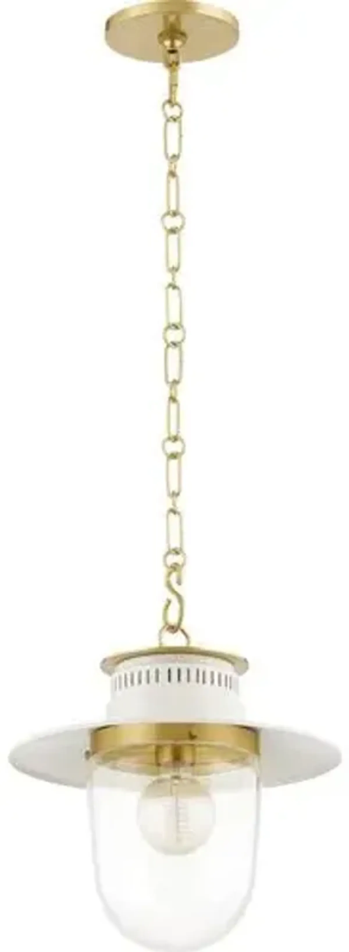 Nori Pendant - Aged Brass/Soft Cream - Zio and Sons for Mitzi - Ivory