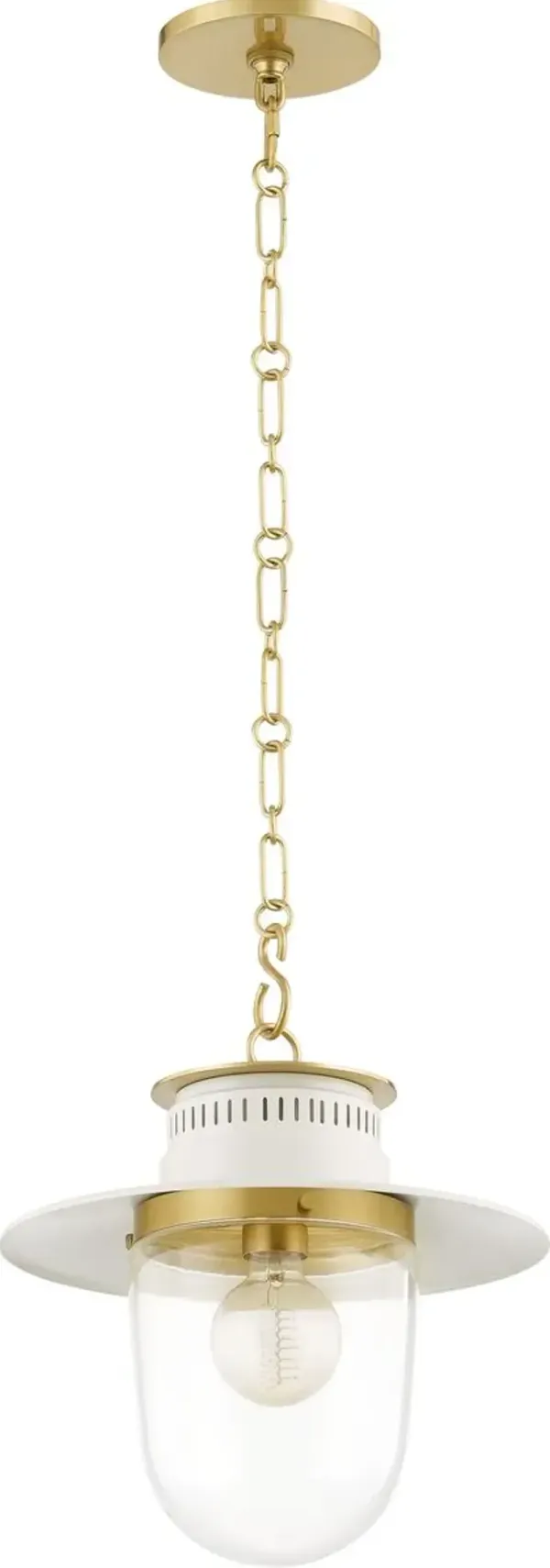 Nori Pendant - Aged Brass/Soft Cream - Zio and Sons for Mitzi - Ivory