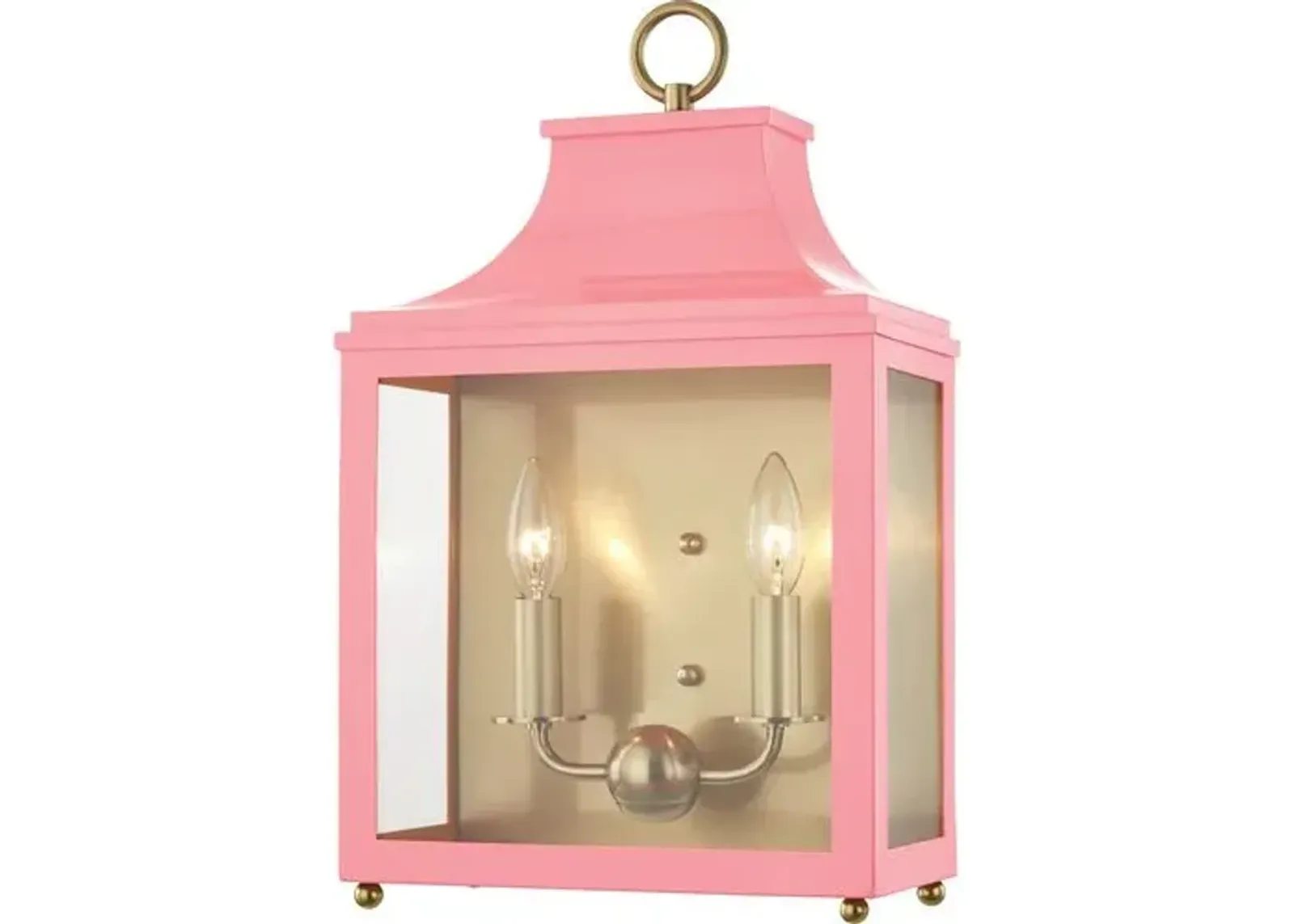 Aurelia Lantern Wall Sconce - Pink