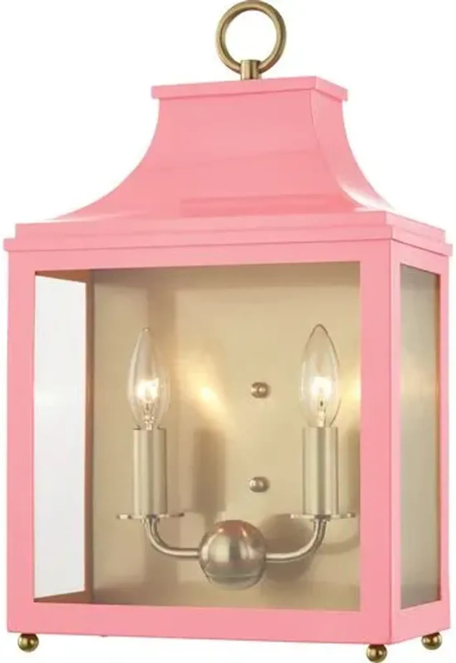 Aurelia Lantern Wall Sconce - Pink