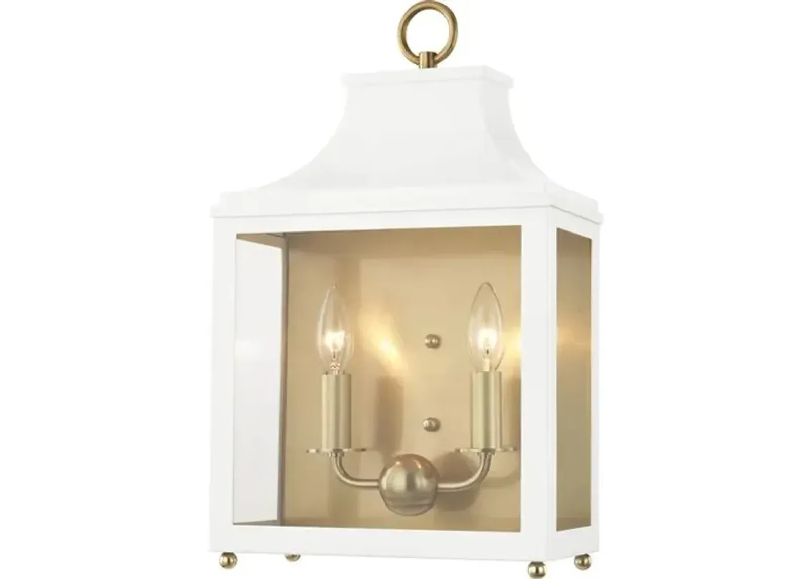 Aurelia Lantern Wall Sconce - White