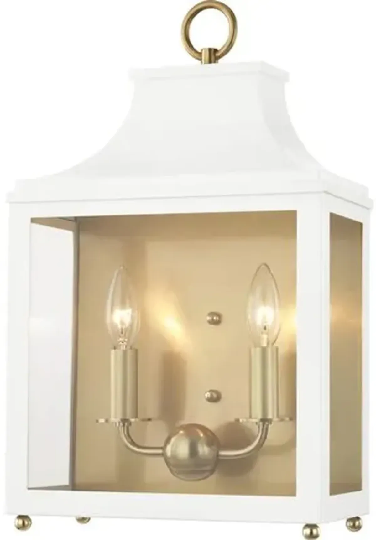 Aurelia Lantern Wall Sconce - White