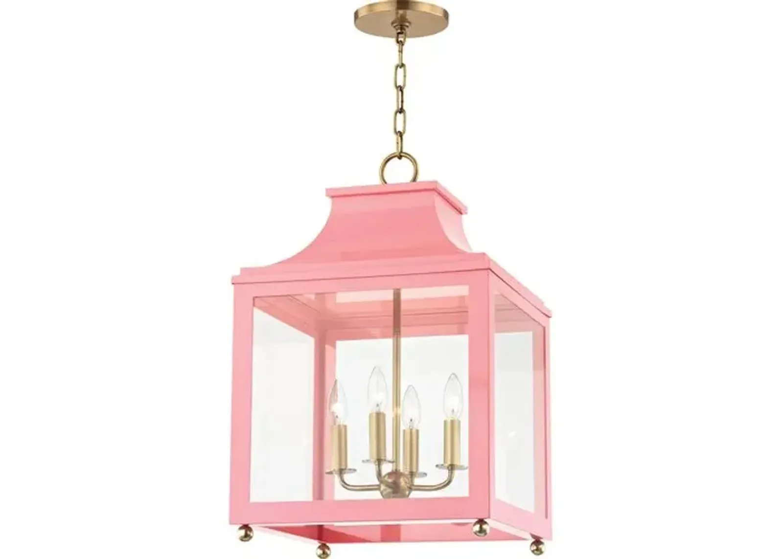 Aurelia Large Lantern Pendant - Pink