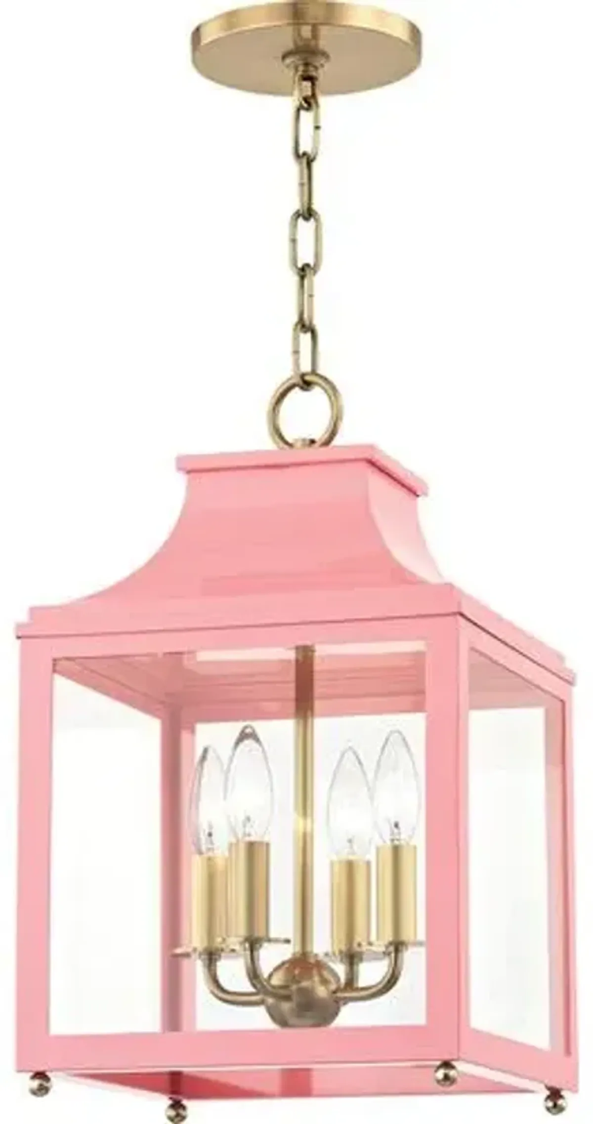 Aurelia Small Lantern Pendant - Pink