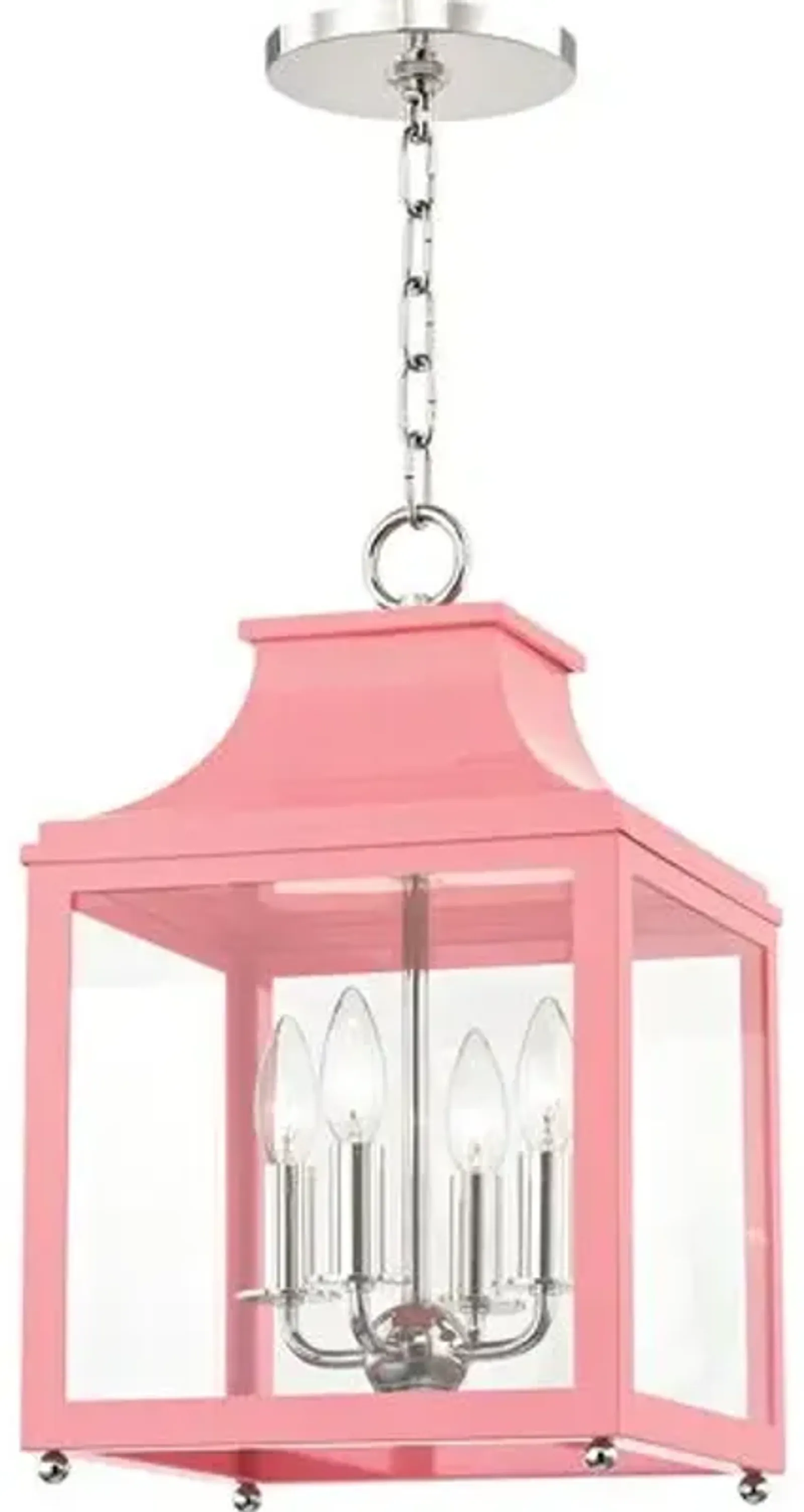 Aurelia Small Lantern Pendant - Pink