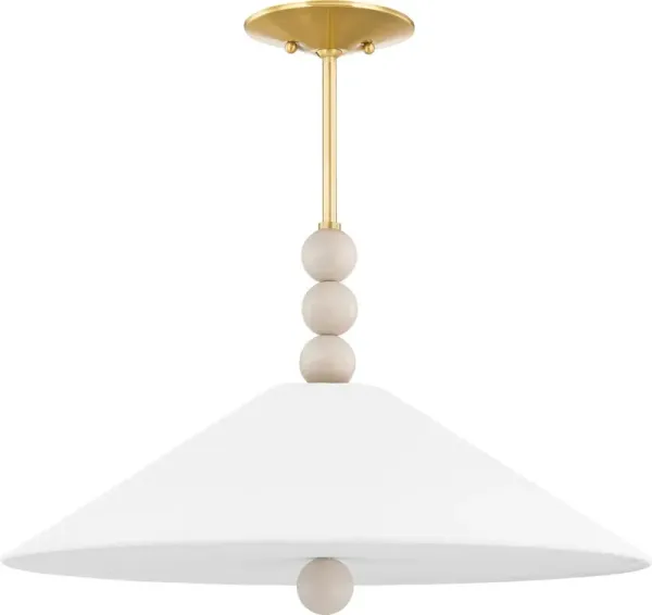 Aviva 2-Light Pendant - Aged Brass - Gold