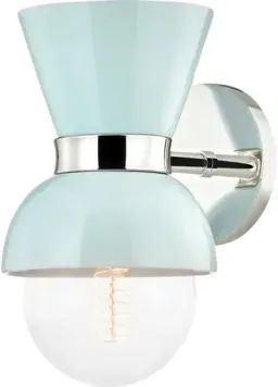 Polished Nickel/Robins Egg Blue color