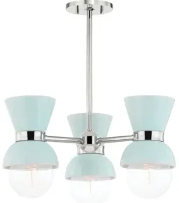 Polished Nickel/Robins Egg Blue color