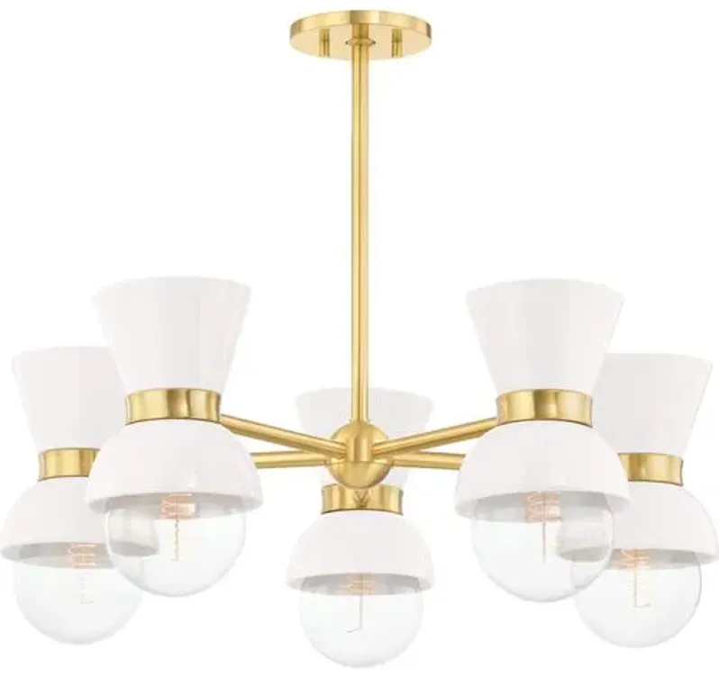 Soren 5-Light Chandelier - Ivory