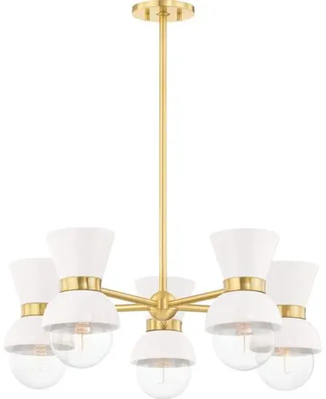 Soren 5-Light Chandelier - Ivory