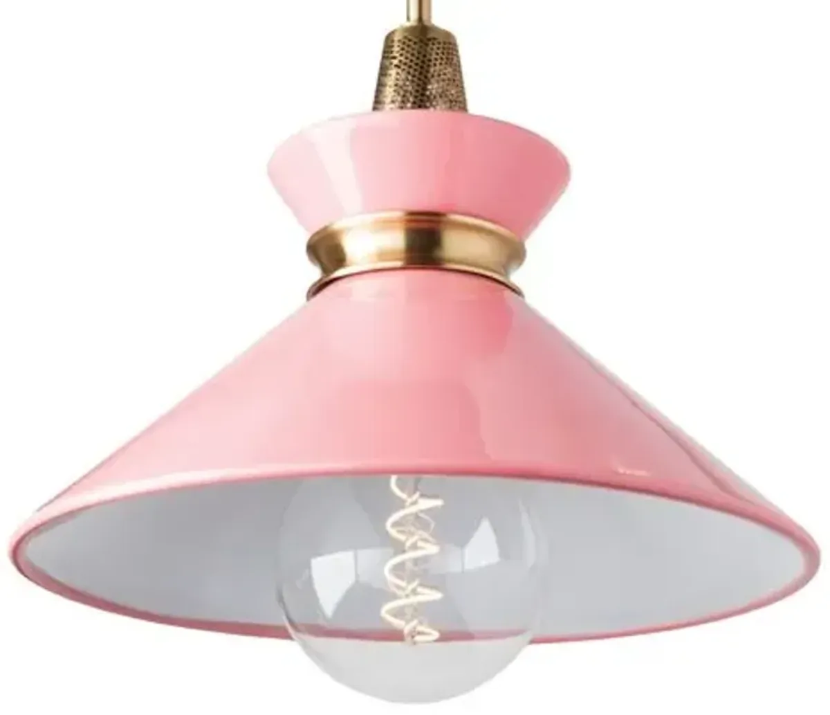 Cressida Ceramic Shade Large Pendant - Pink