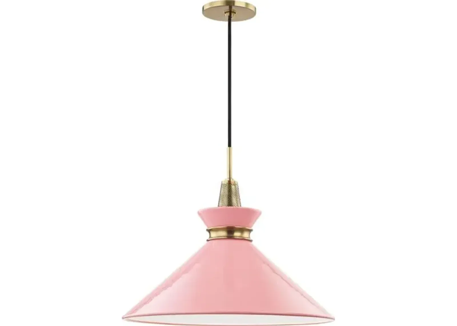 Cressida Ceramic Shade Large Pendant - Pink