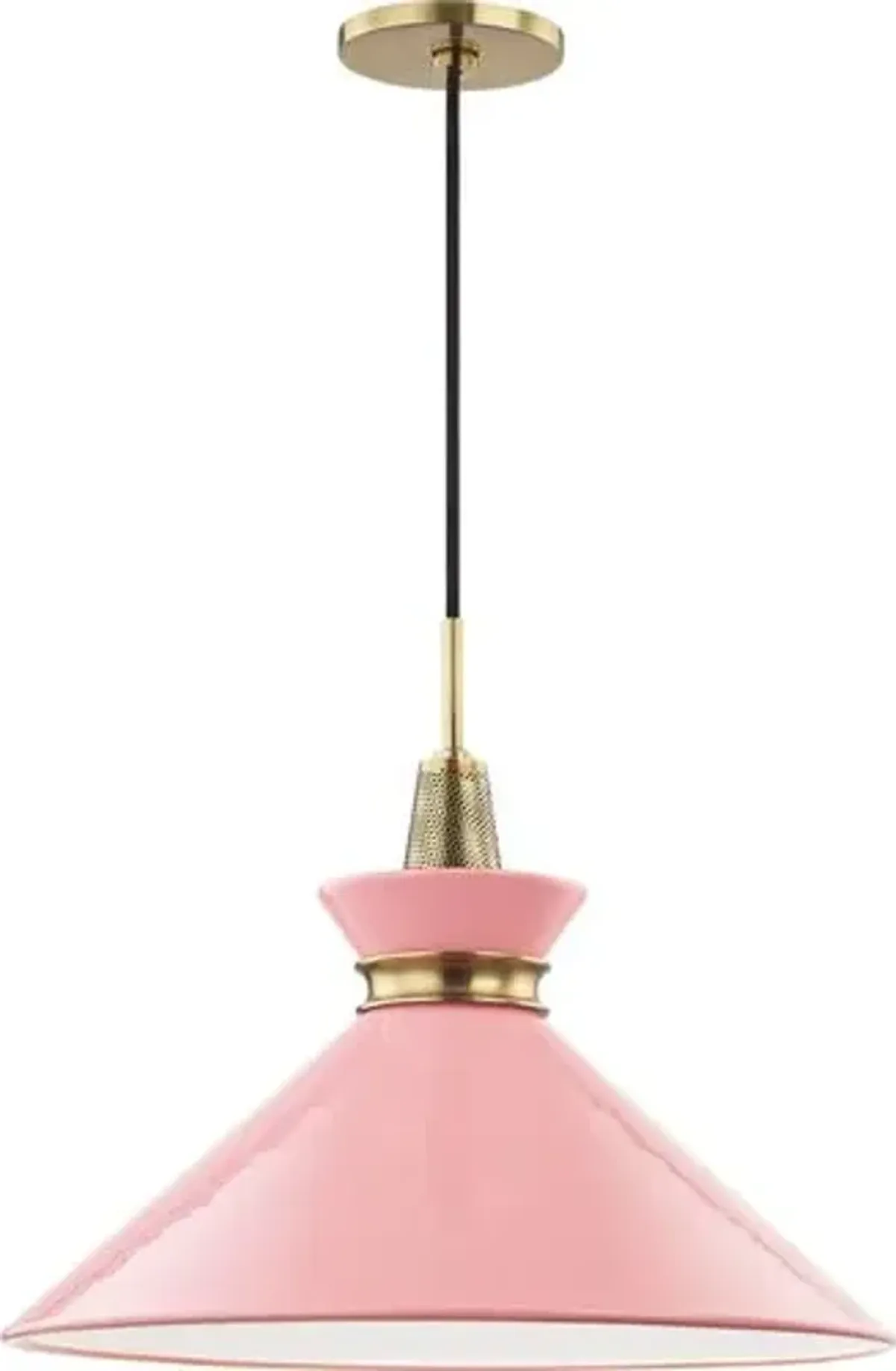 Cressida Ceramic Shade Large Pendant - Pink