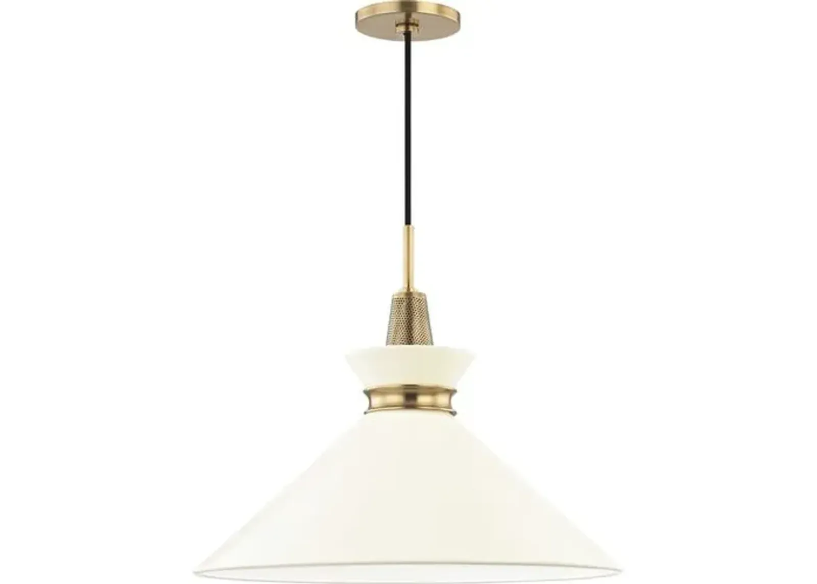 Cressida Ceramic Shade Large Pendant - Ivory