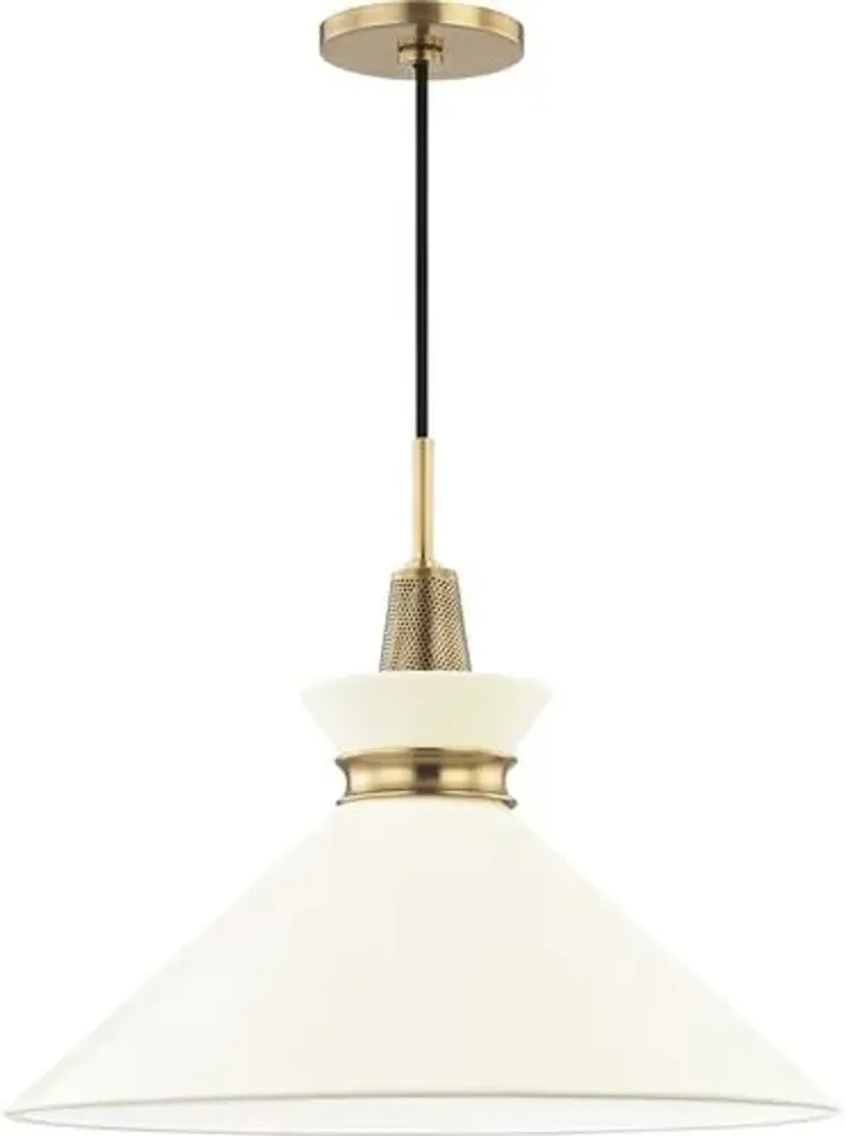 Cressida Ceramic Shade Large Pendant - Ivory