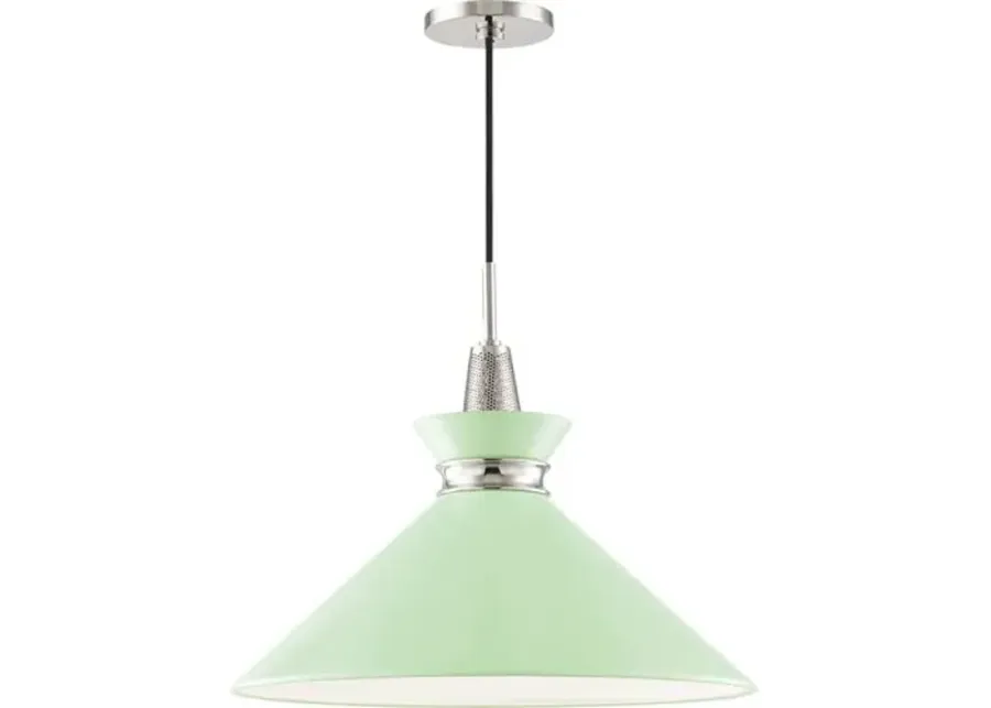 Cressida Ceramic Shade Large Pendant - Green