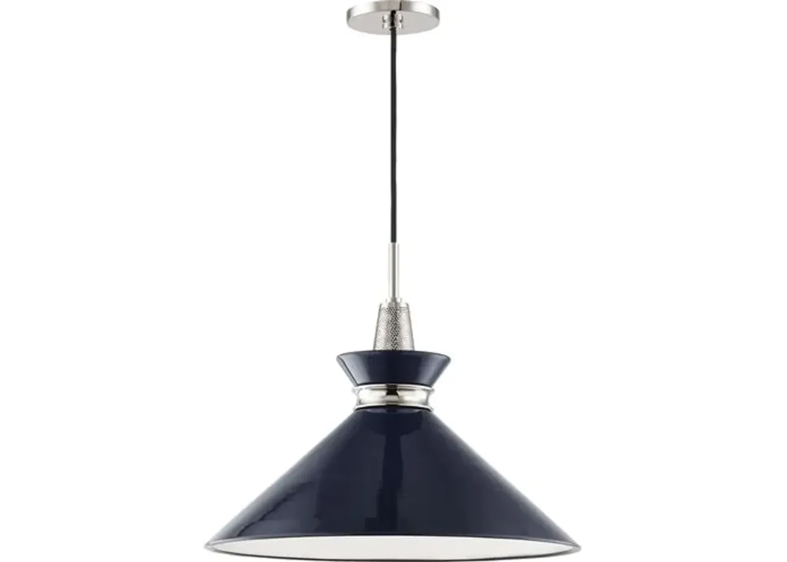 Cressida Ceramic Shade Large Pendant - Blue