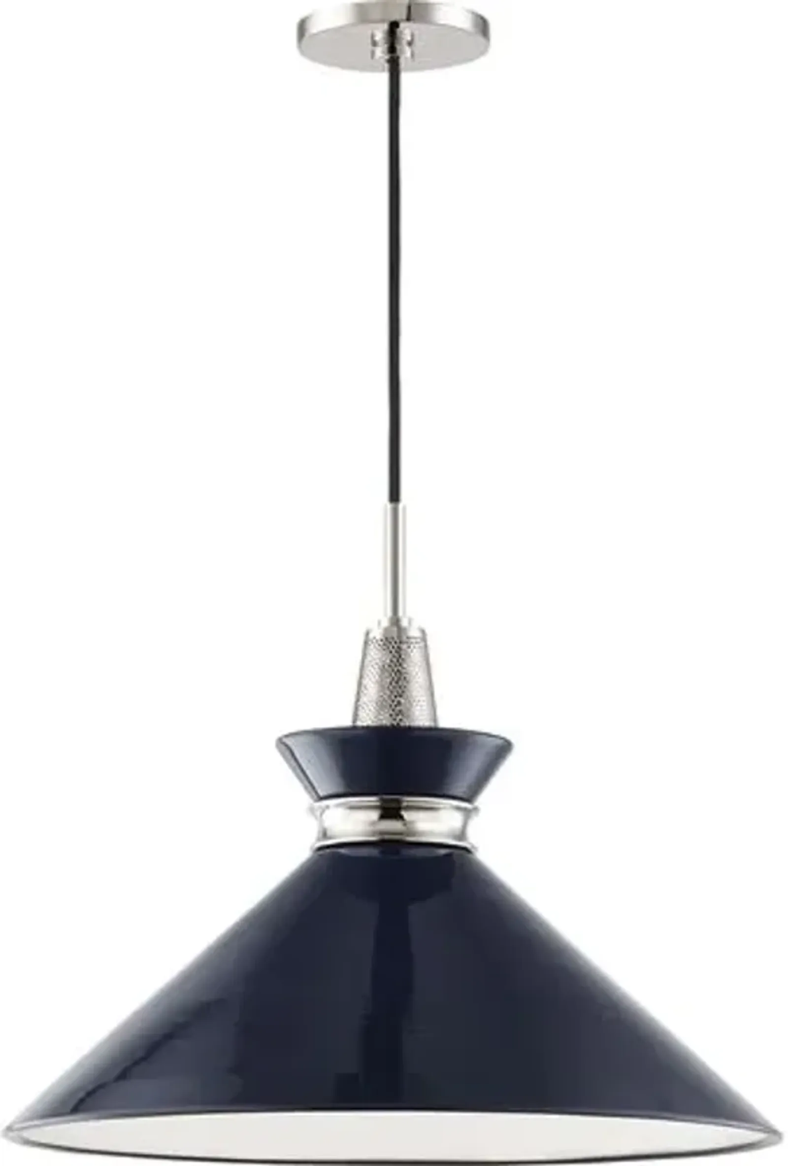 Cressida Ceramic Shade Large Pendant - Blue