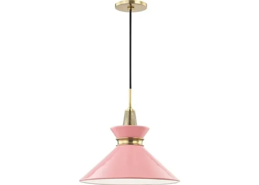 Cressida Ceramic Shade Small Pendant - Pink