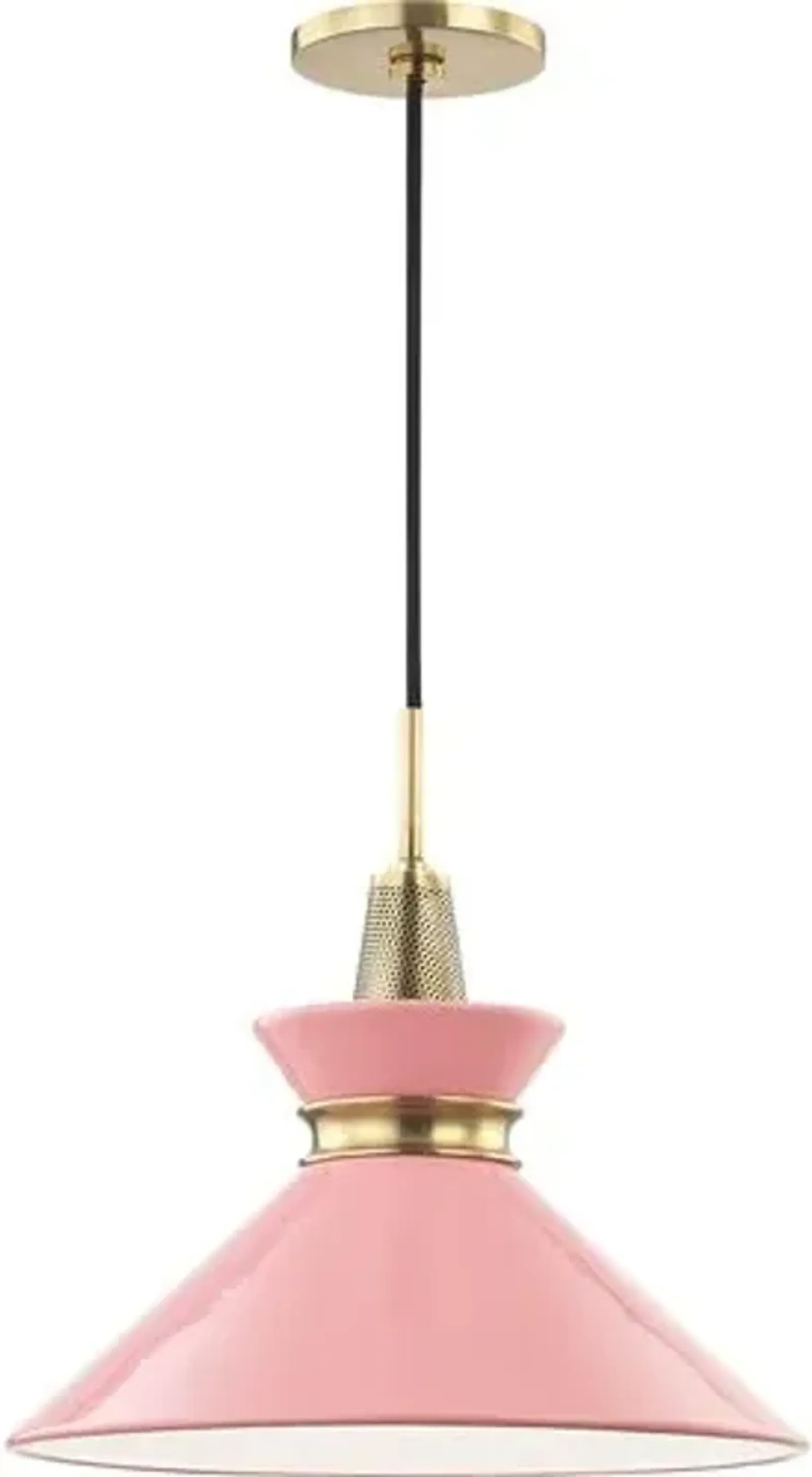 Cressida Ceramic Shade Small Pendant - Pink