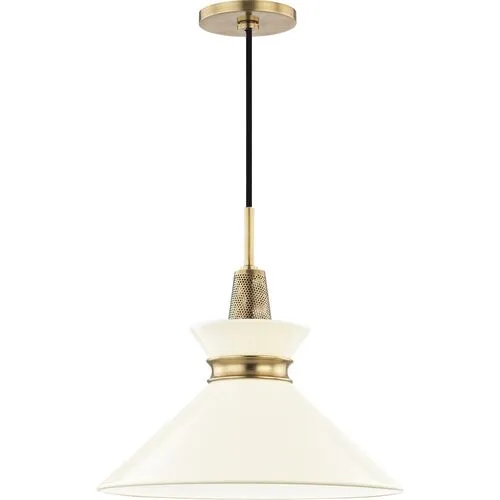 Cressida Ceramic Shade Small Pendant - Ivory