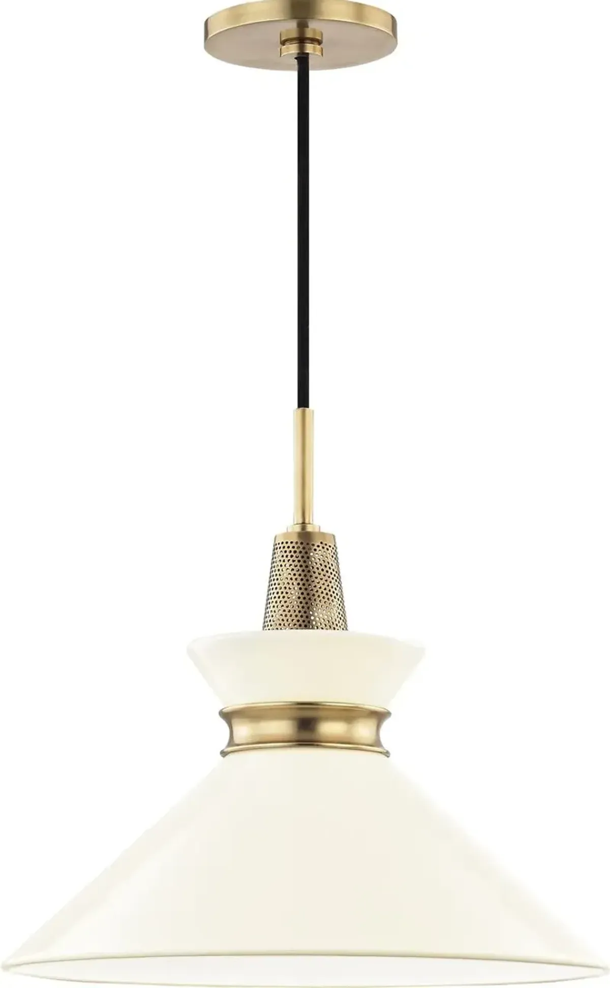 Cressida Ceramic Shade Small Pendant - Ivory