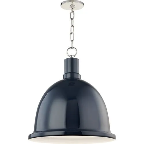 Zadie Ceramic Shade Pendant - Blue