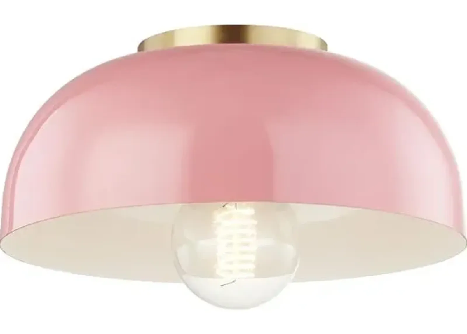 Odette Small Flush Mount - Pink