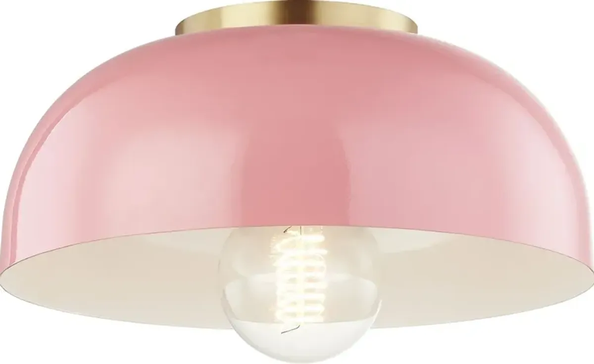 Odette Small Flush Mount - Pink