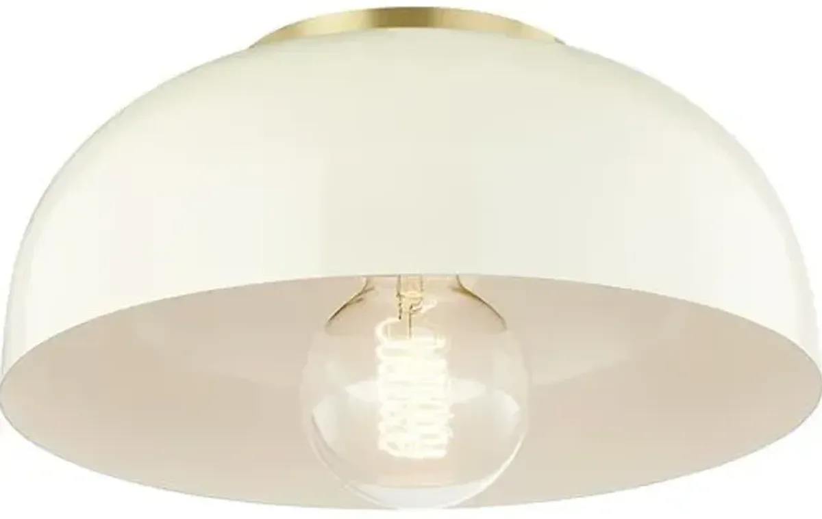 Odette Small Flush Mount - Ivory