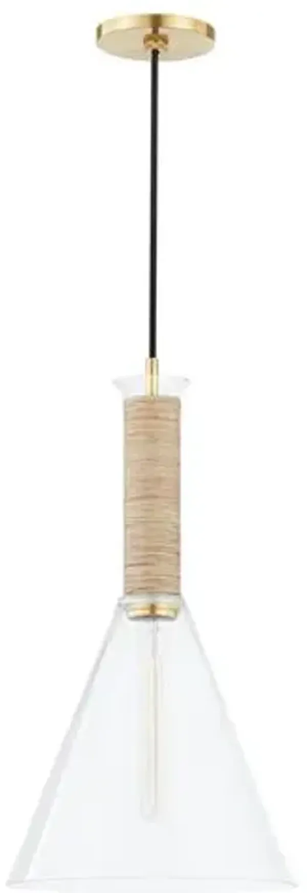 Gianna Small Pendant - Aged Brass - Gold