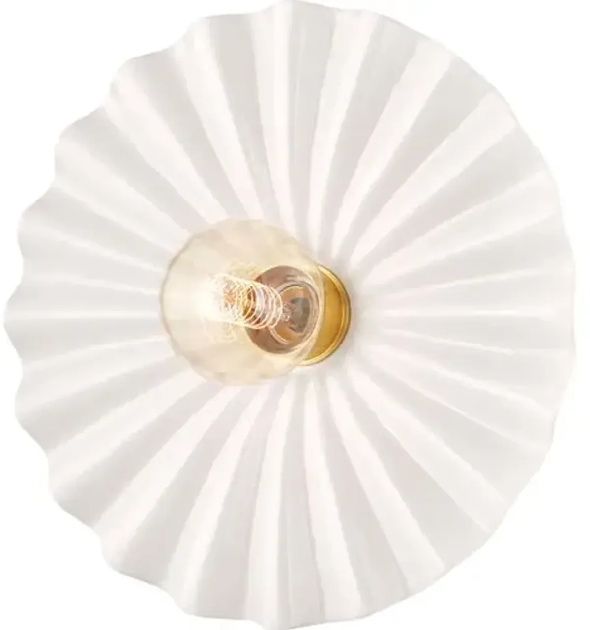 Dorothy Flush Mount - Aged Brass/Cream - Ivory