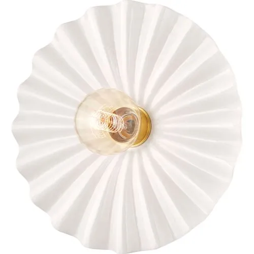 Dorothy Flush Mount - Aged Brass/Cream - Ivory