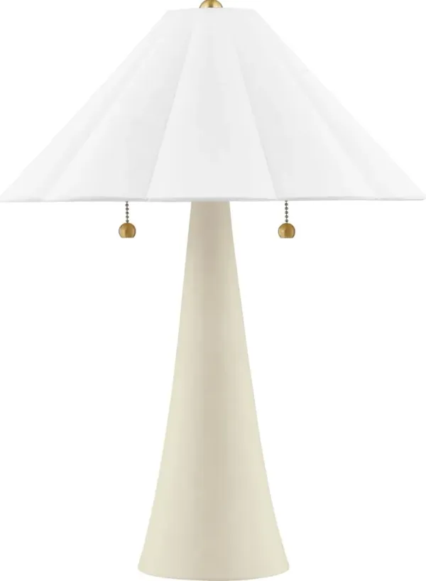 Ursula Table Lamp - Aged Brass/Antique Ivory