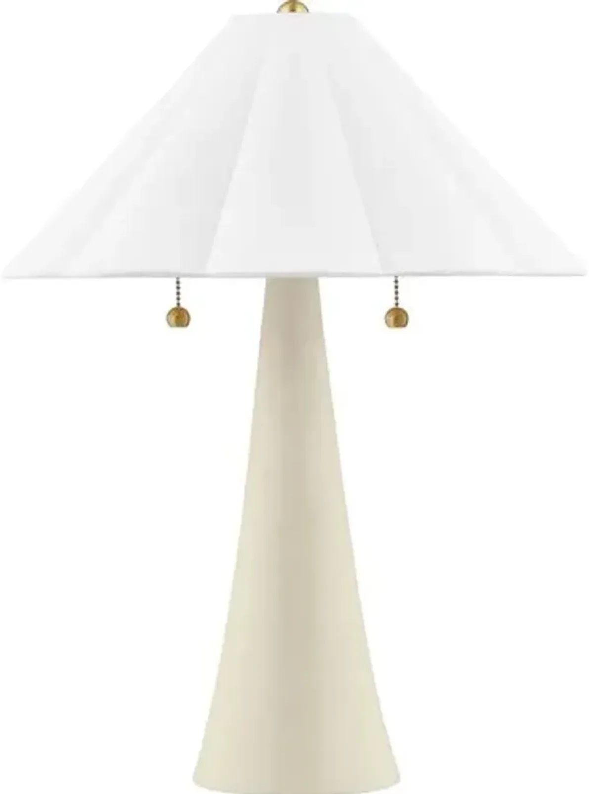 Ursula Table Lamp - Aged Brass/Antique Ivory