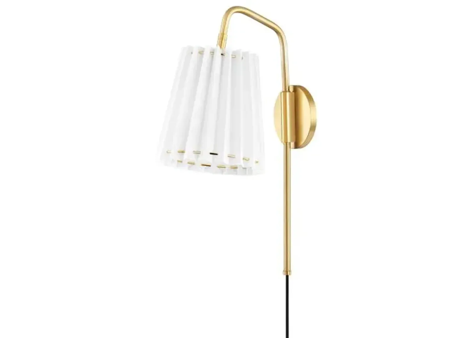 Avi Portable Wall Sconce - Belgian Linen - Gold