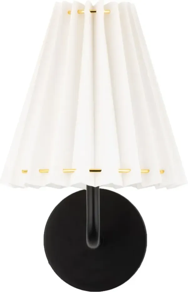 Avi Wall Sconce - Belgian Linen - Black