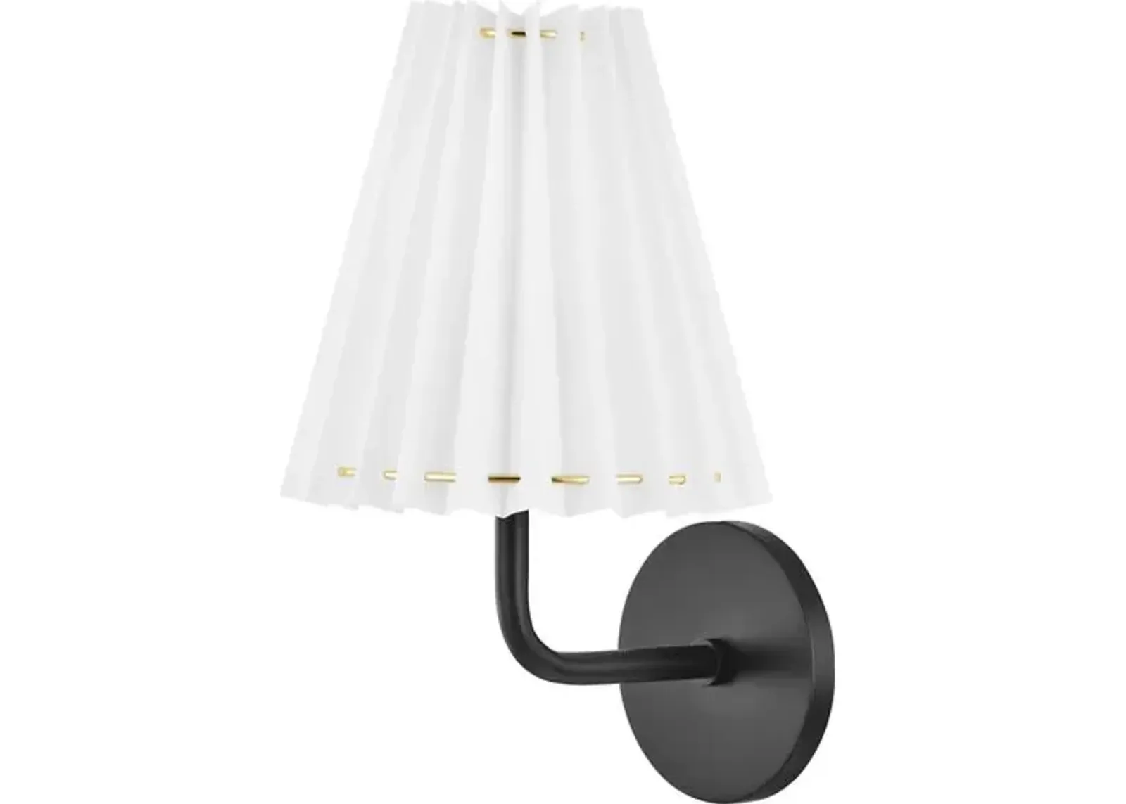 Avi Wall Sconce - Belgian Linen - Black